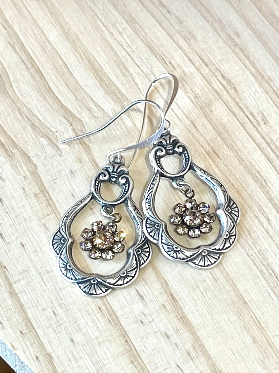 Thumbnail: Vintage Swarovski Art Deco Earrings