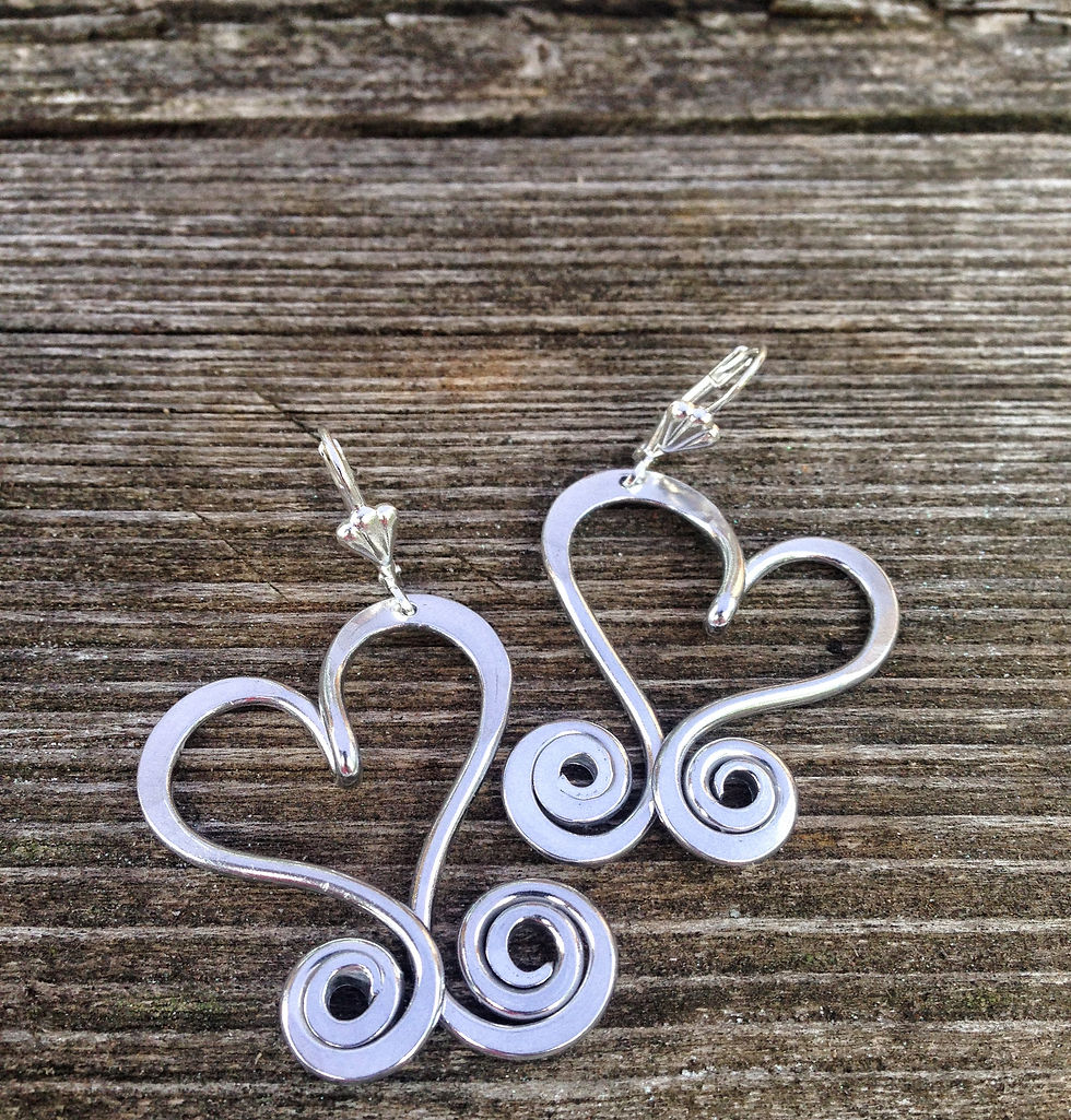 Thumbnail: Aluminum Heart Earrings
