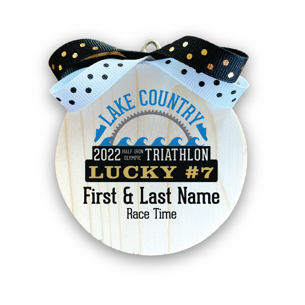 2022 Lake Country Triathlon Woodle Ornament