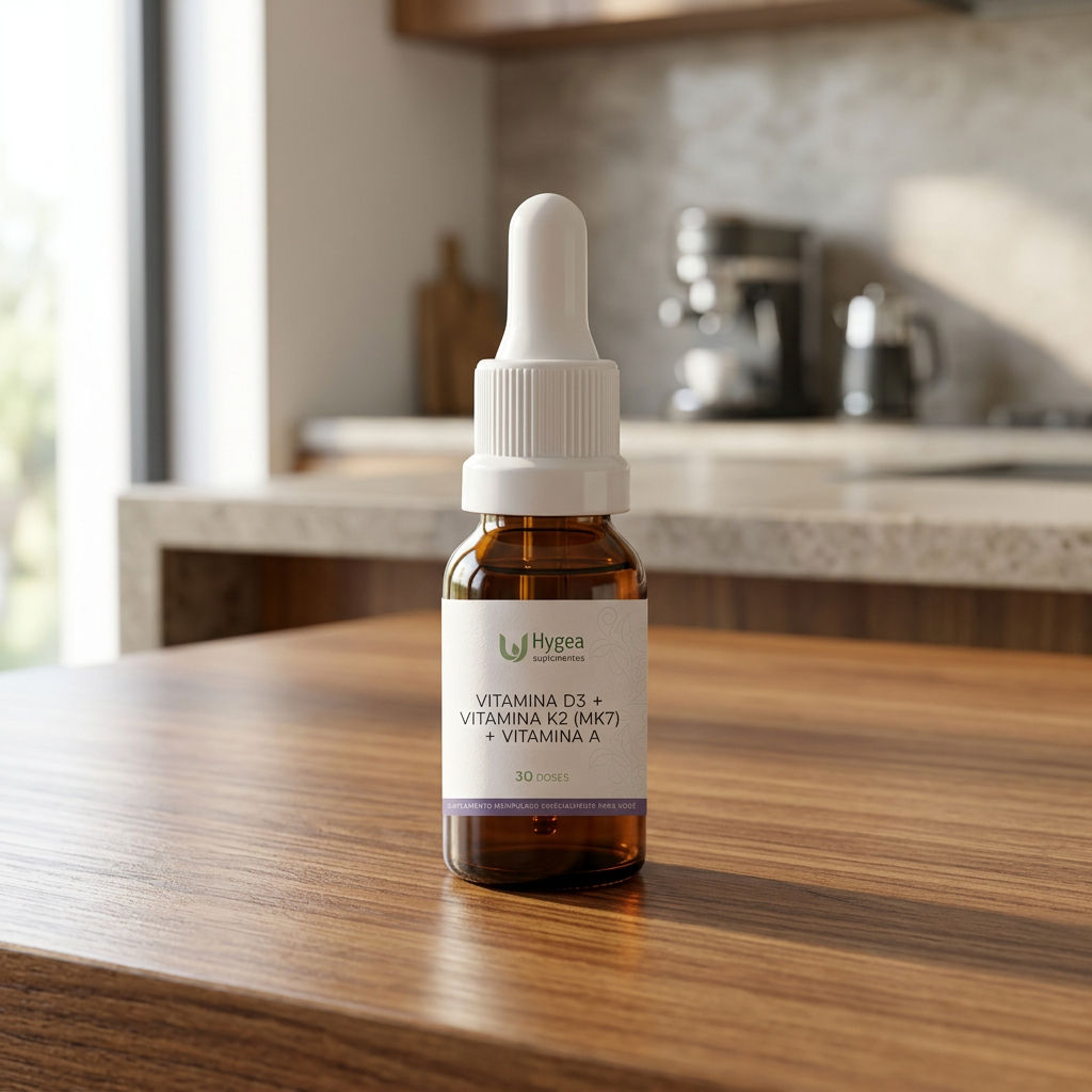 Vitamina D3 + Vitamina K2 (mk7) + Vitamina A - 30 doses - 15ml