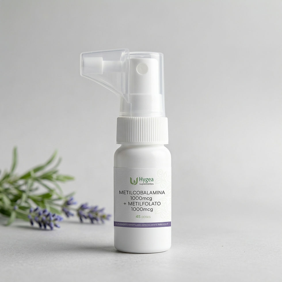 Miniatura: Metilcobalamina 1.000mcg + Metilfolato 1.000mcg por jato sublingual - 45 Doses