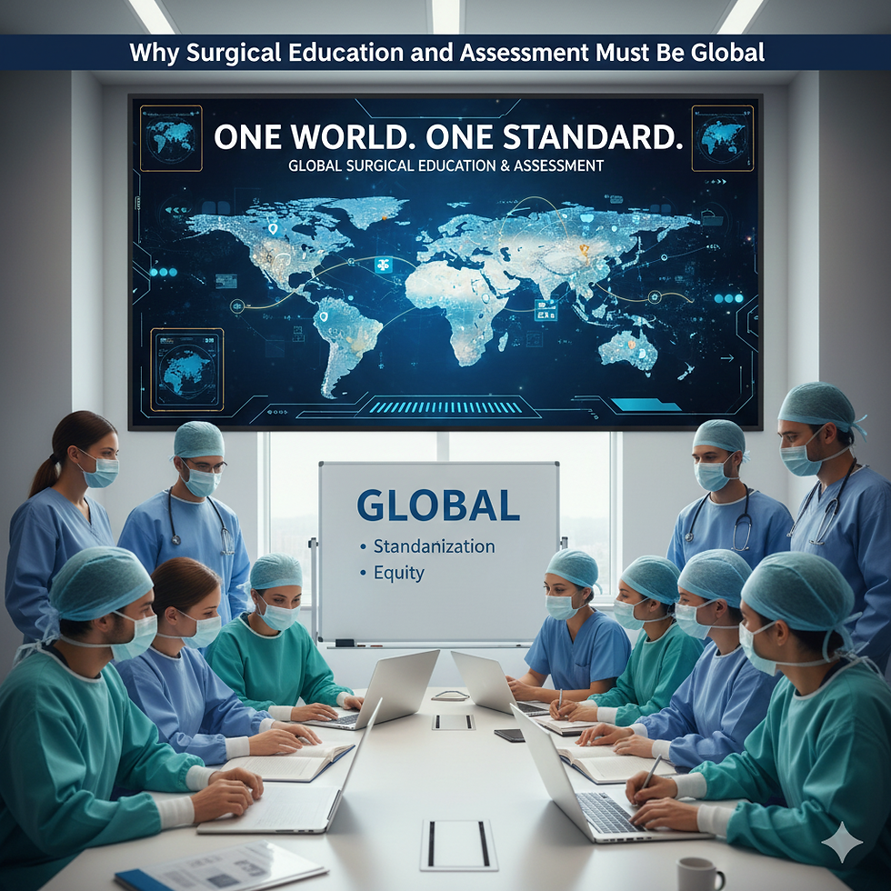 One World. One Standard. Why Surgical Education and Assessment Must Be Global