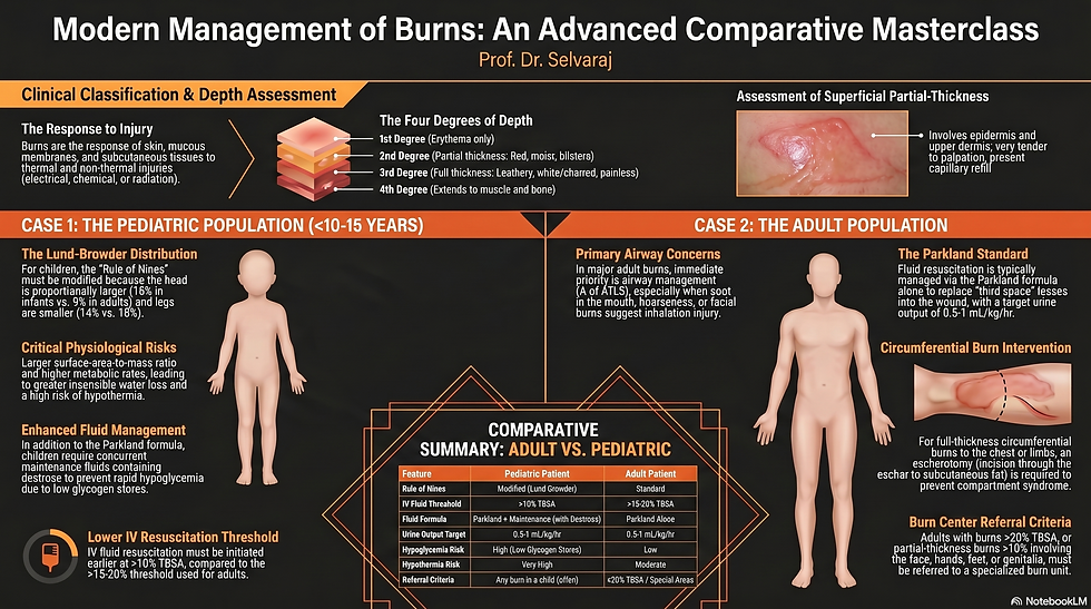 BURNS- Modern Management in Pediatric & Adult Population