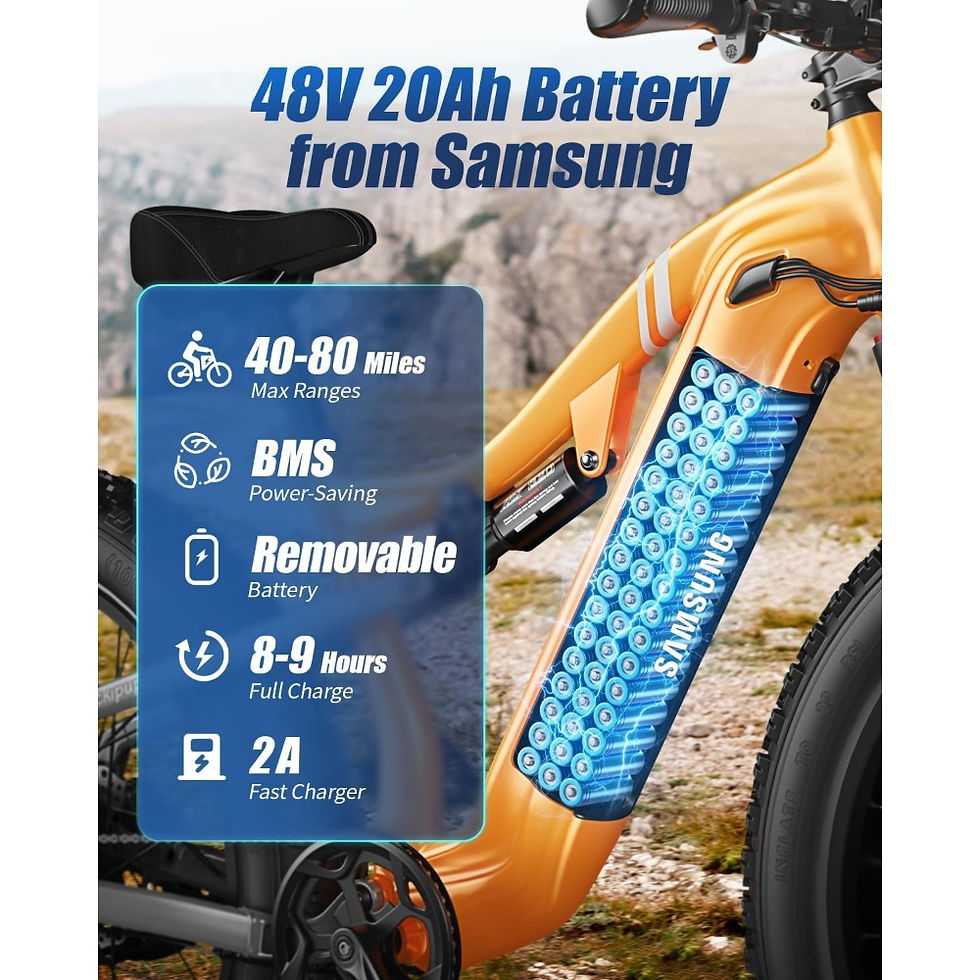 Thumbnail: Electric Bike for Adult 1000W, 48V 20AH Mountain