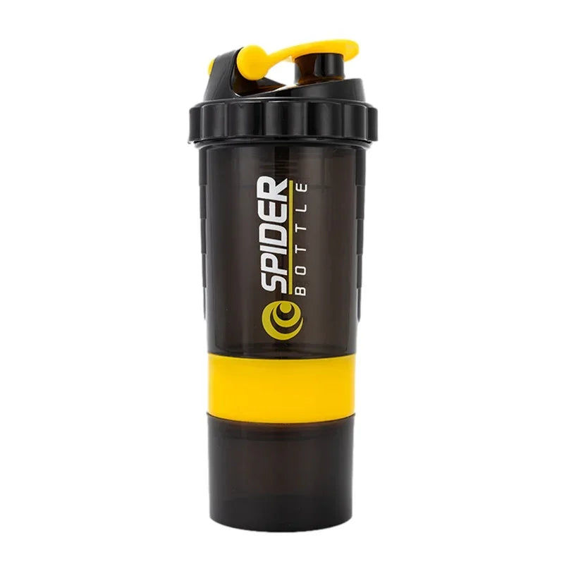Thumbnail: 3 Layer Sports Shaker Bottle Protein Shaker Cup Sports Protein Powder