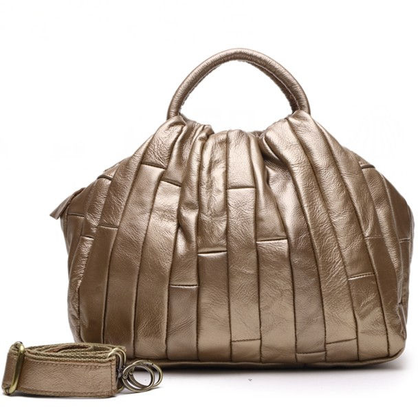 Thumbnail: Arliwwi REAL LEATHER Tote Handbag For