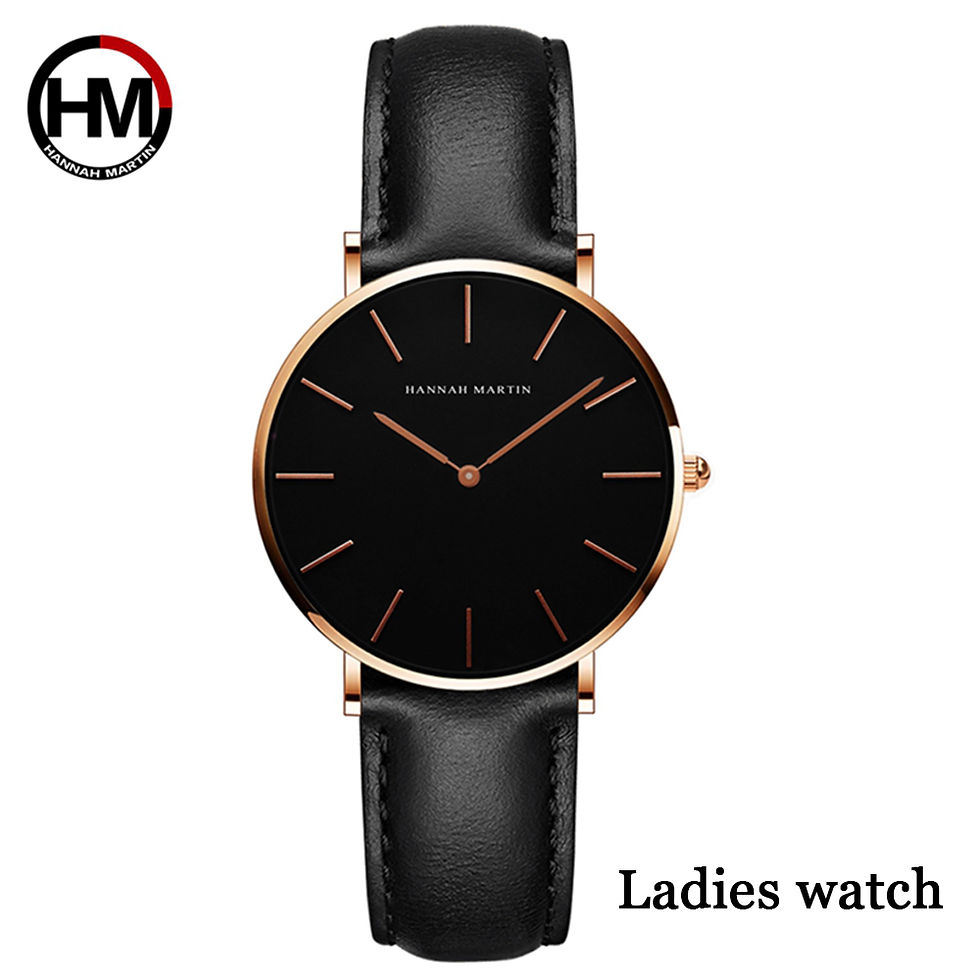 Thumbnail: Hannah Martin Brand Couple Watch 6.9mm Ultra Thin Quartz Wristwatches
