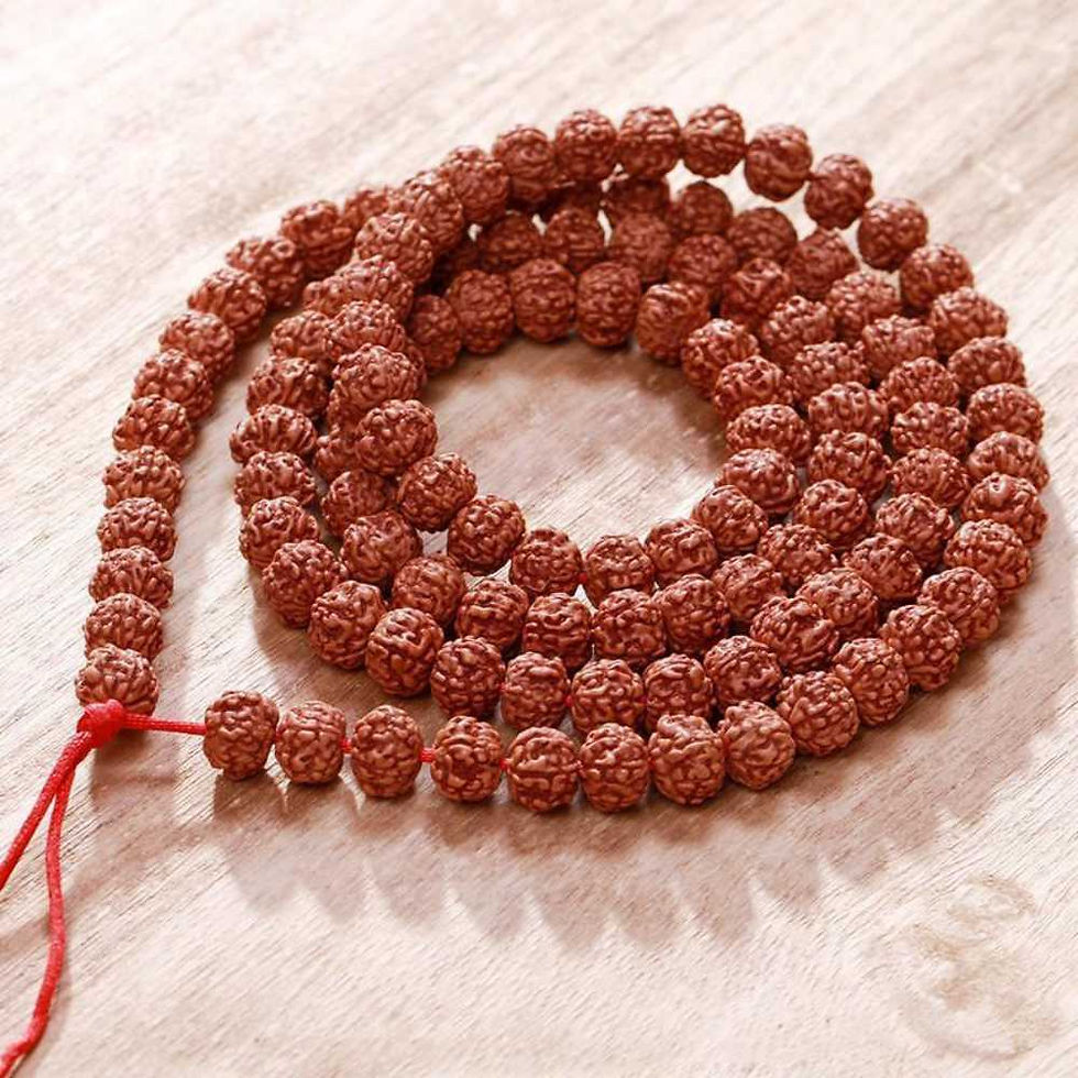 8MM RUDRAKSHA FACE RUDRAKSH MALA NEPAL 109 BEADS PRAYER YOGA