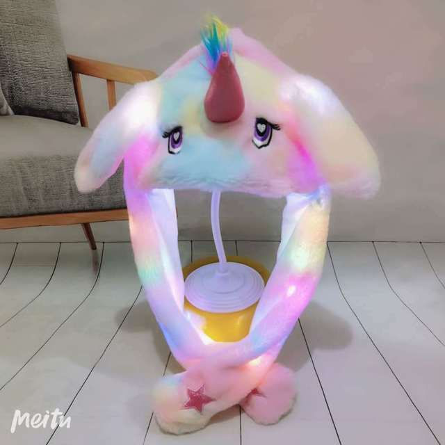 Thumbnail: Bunny Ear Move Glowing Hat Pikachu Anime Rabbit Led Light Jumping Funny

