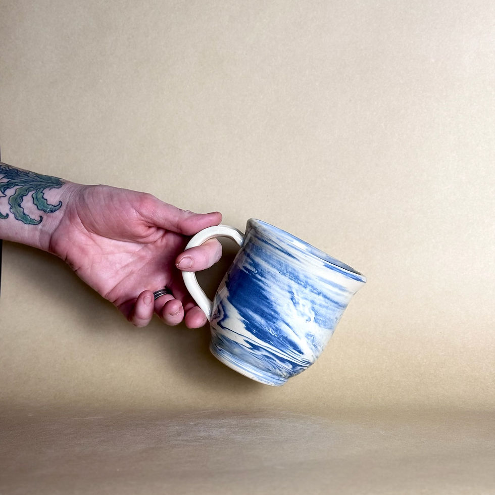 Thumbnail: 14oz Blue Marbled Mug