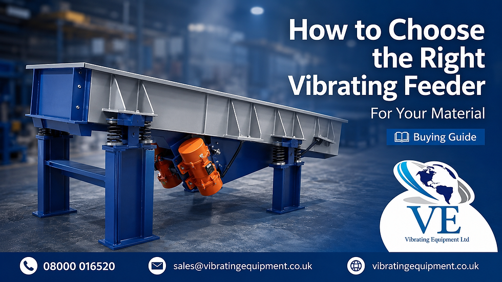Custom industrial vibrating feeder manufactured in stainless steel - Made in the UK - Vibrating Equipment