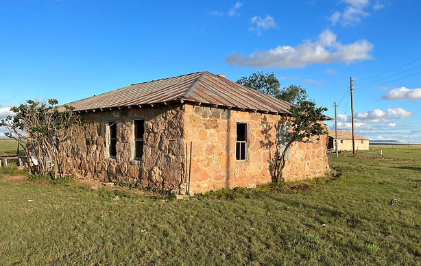 Stone house in Negra, New Mexico 