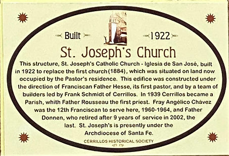 St Josephs Catholic Church in Cerrillos, New Mexico