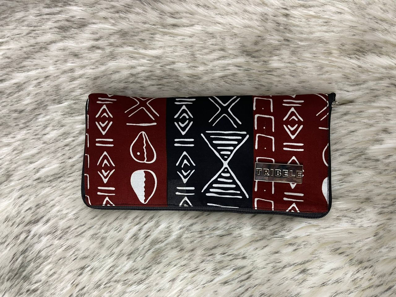 Bogolan Burgundy and Black