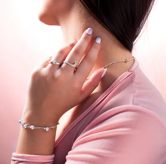 anillos y pulsera joyeria en plata