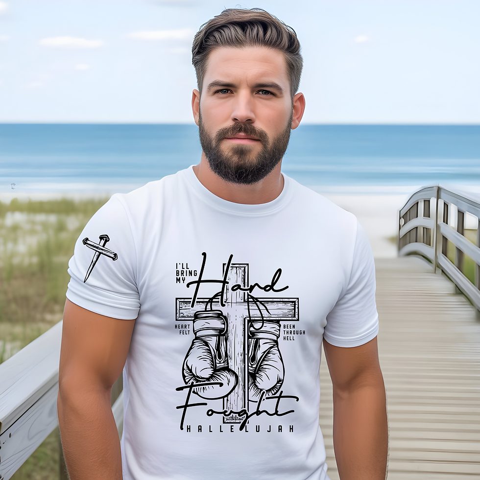 Thumbnail: "Hard Fought" Christian Boxing T-Shirt - Faith & Resilience Apparel- Unisex