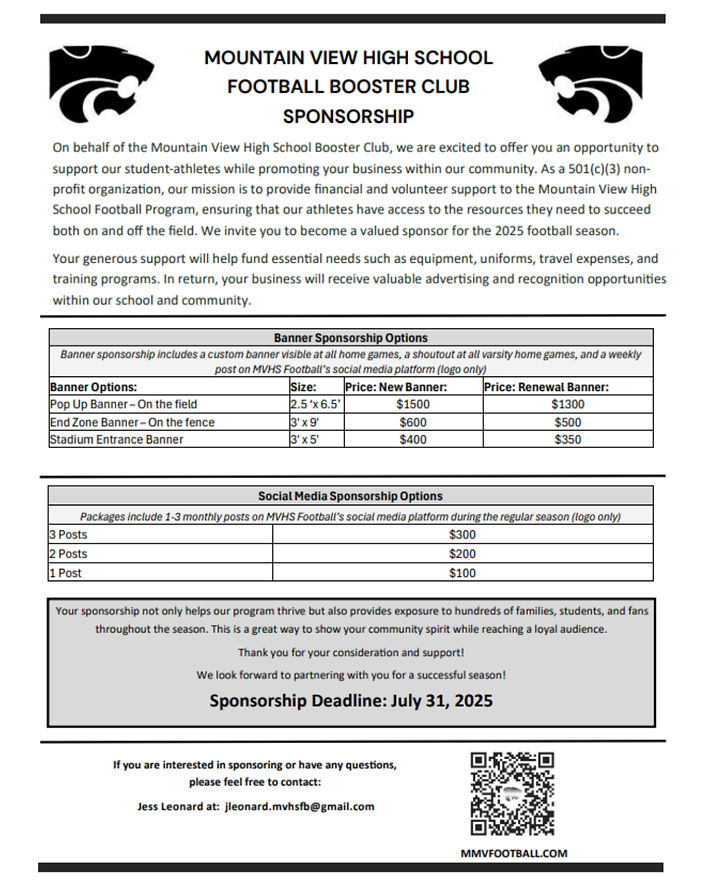 Sponsorship Flyer