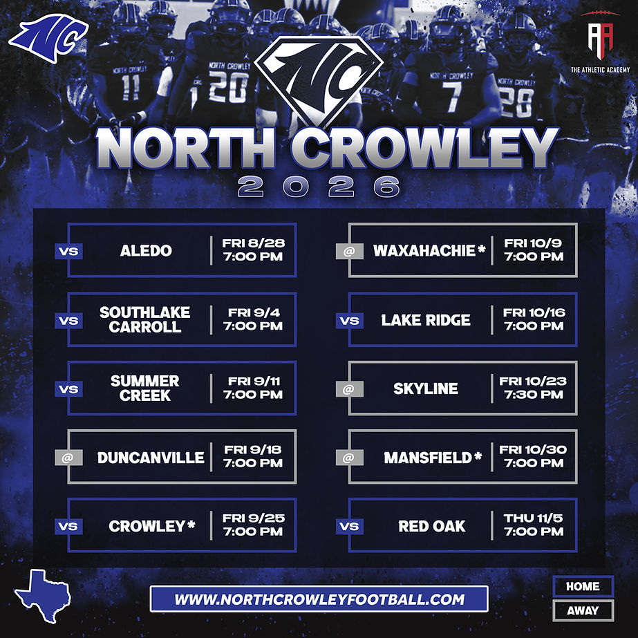 North Crowley Updated Schedule 