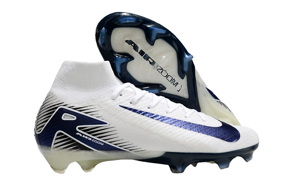 Nike Air Zoom Mercurial Superfly 10 Elite FG Firm Ground Soccer Cleats - White/B