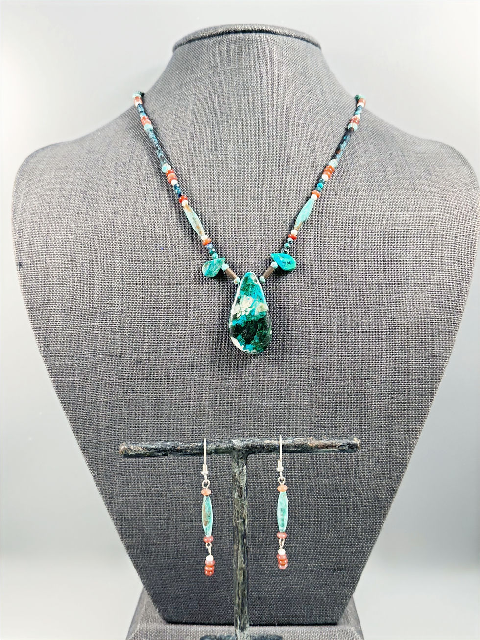 Thumbnail: Sterling Earrings with Handmade Beads