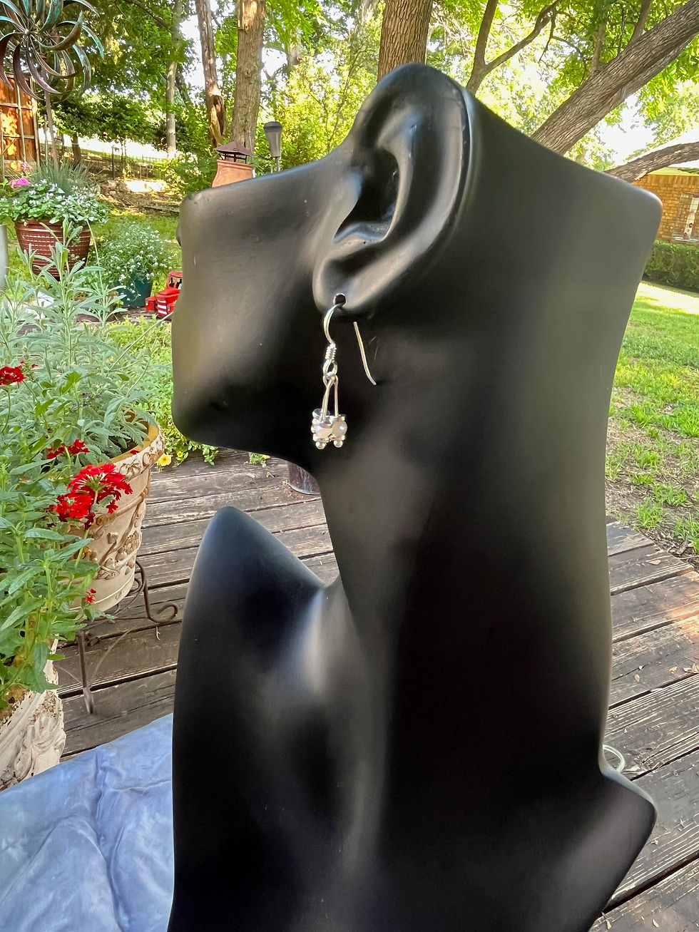 Thumbnail: Sterling Moonstone Earrings