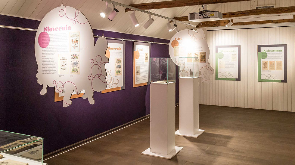 Näitusel on ka Sloveenia, Läti, Saksamaa, Itaalia ja Ukraina aabitsad