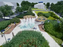 Artes Terrae maastikuarhitektide välja pakutud nägemus Jõgeva keskväljakust