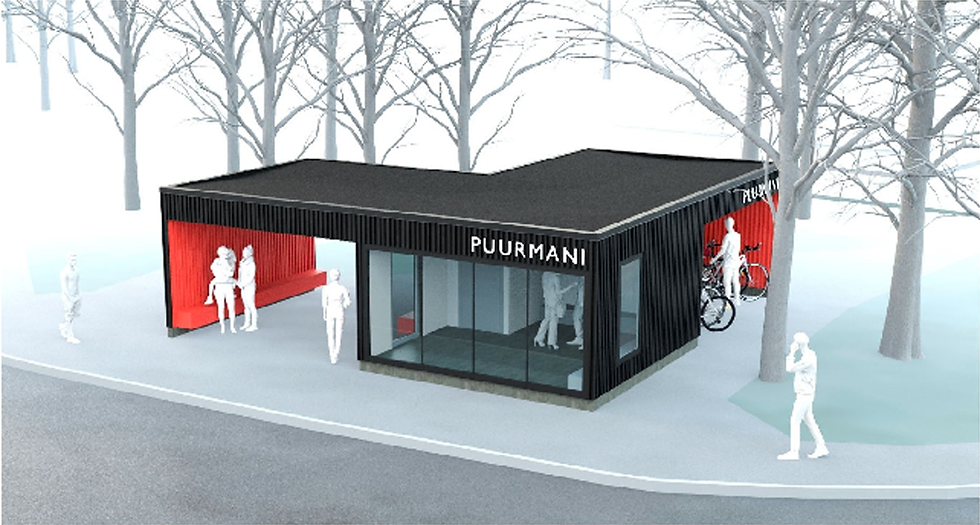 Tööde aluseks on Hirvesoo Arhitektuuribüroo OÜ koostatud bussiootepaviljoni põhiprojekt Ekraanitõmmis