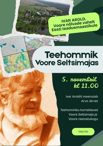 Teehommik. Voore nõlvade vahelt Eesti teadusmaastikule