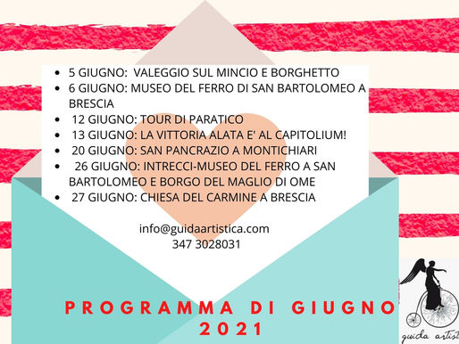 Le visite guidate di giugno 2021 con Guida Artistica