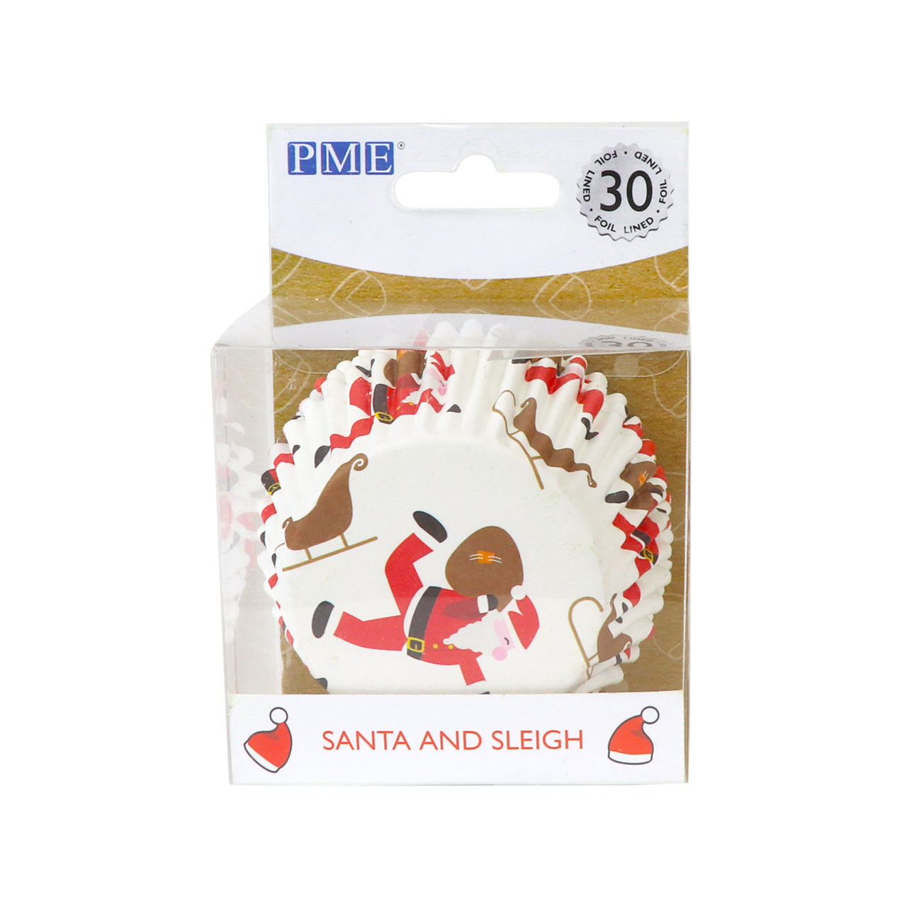 PME Foil Lined Santa & Sleigh PK/30