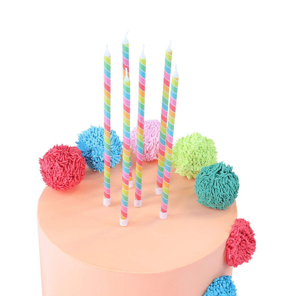 Thumbnail: PME Candles Tall - Rainbow Stripes Pk/6