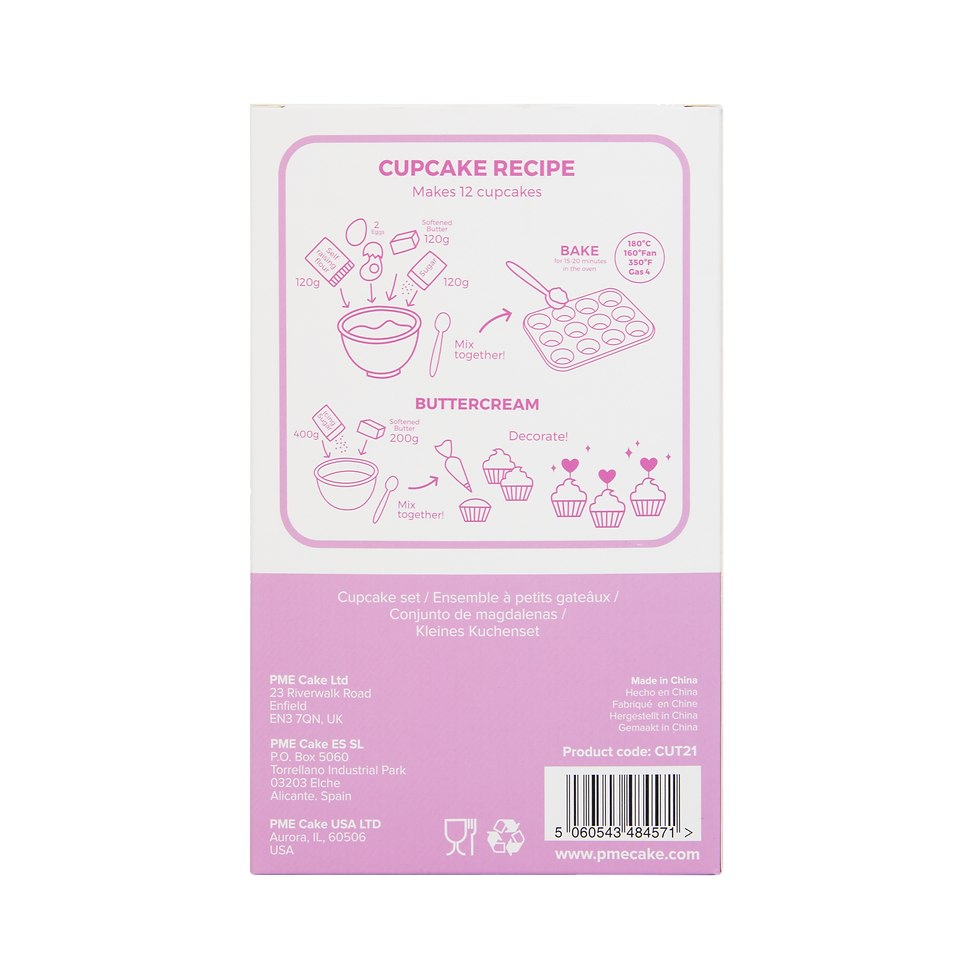 Thumbnail: PME Cupcake Set - I Love Unicorns (24 Cases and Toppers)