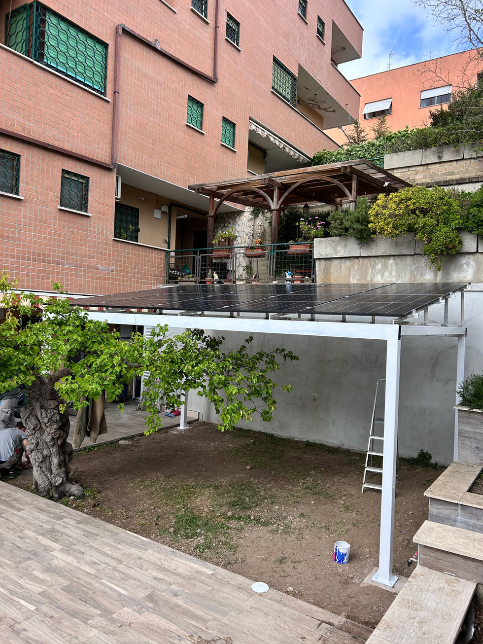 pergolato fotovoltaico in ferro (4)