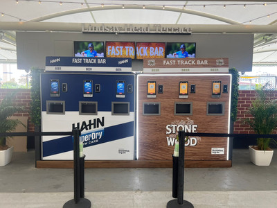 Two self-service beer machines