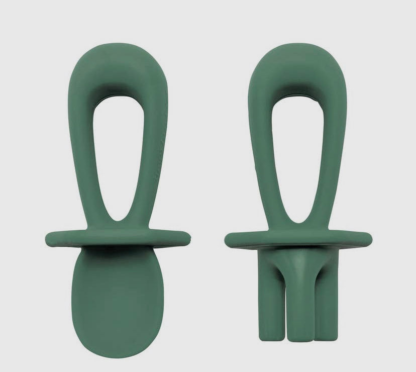 Silicon Training Utensils - Olive