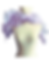 Mauve Ruffle Frill Neck Tie Scarf Tied at Neck Front View