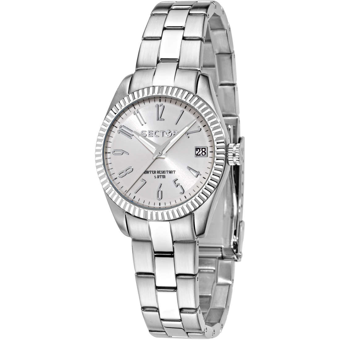 Sector Orologio Donna Quadrante Argentato | Acciaio 32mm | 10 ATM