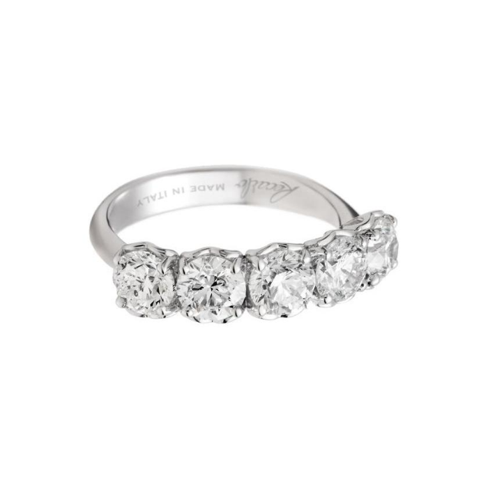 Recarlo | Anello Donna | 5 Diamanti 0,35 ct | Oro Bianco 18 kt | Anniversary