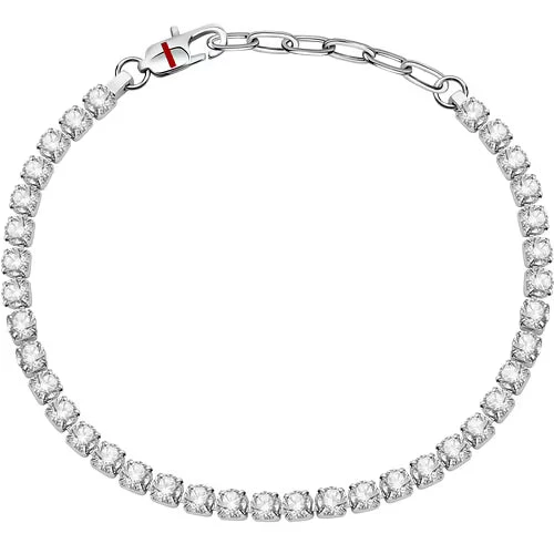 Sector | Bracciale Uomo | Tennis con Zirconi Bianchi | Acciaio | 22 cm