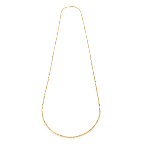 UNOAERRE Collana Donna Lunga 120cm Dorata | Catena Forzatina | Barre Tubolari