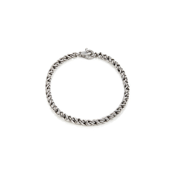 Giovanni Raspini | Bracciale Uomo | Treccia | Argento 925 | Fatto a Mano