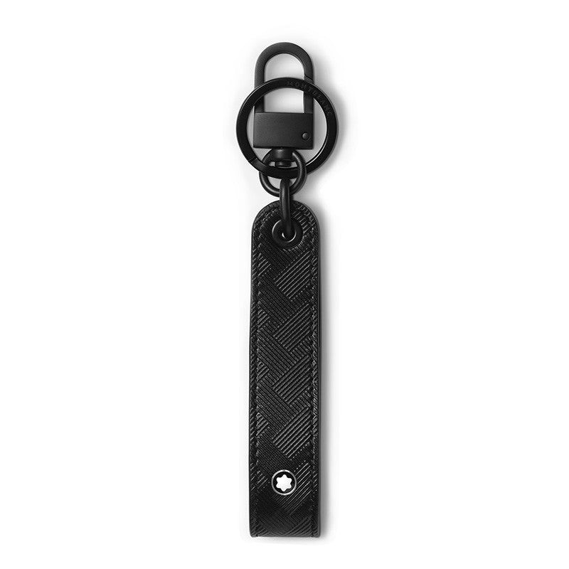 Montblanc Portachiavi Uomo Extreme 3.0 | Pelle Pieno Fiore | Metallo Nero