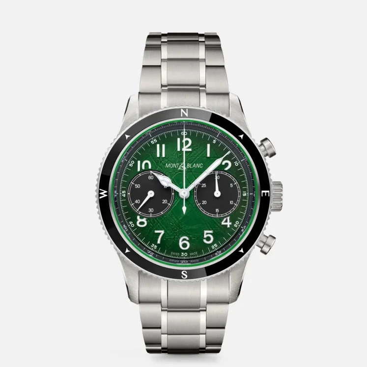 Montblanc Orologio Uomo 1858 Chrono 0 Oxygen | Acciaio | Quadrante Sfumato