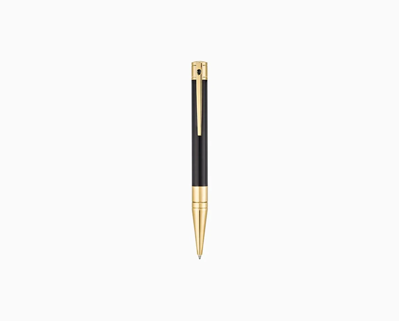 S.T.Dupont Penna a Sfera D-Initial Nera e Dorata | Cromo e Lacca | Con Astuccio