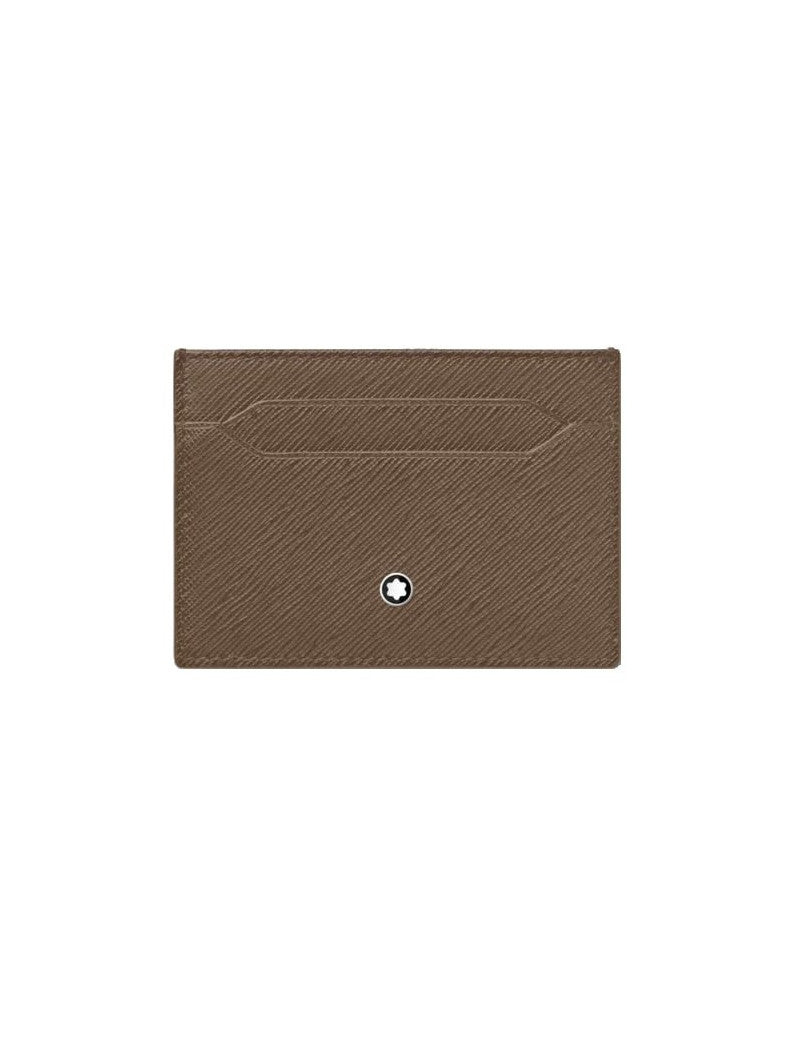 Portacarte Montblanc Sartorial in Pelle Saffiano Mastice, 5 Scomparti