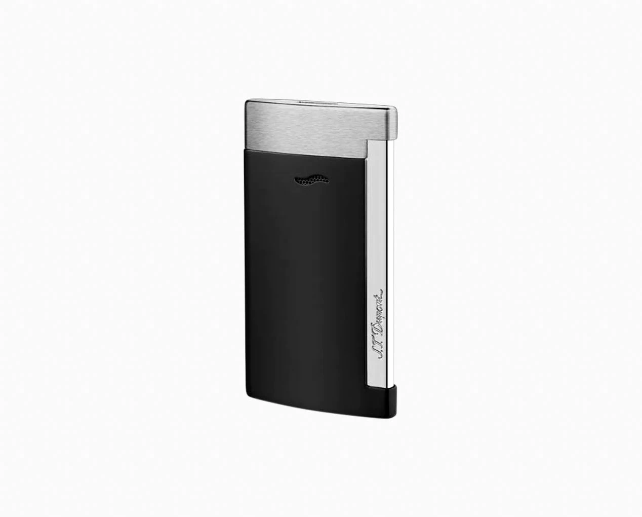 S.T.Dupont Accendino Slim 7 Nero Opaco | Cromo | Fiamma a Torcia Antivento