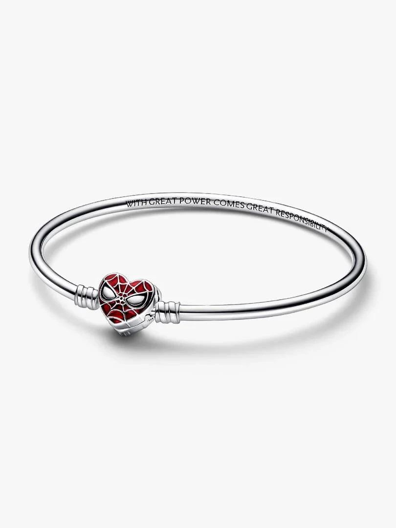 Pandora Bracciale Rigido Marvel Spider-Man in Argento
