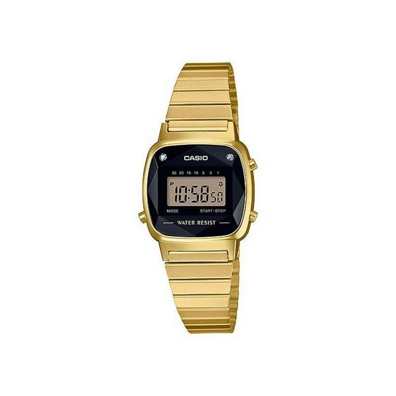 Casio Orologio Uomo Retrò Dorato | Cassa in Resina | Cinturino Acciaio Inox