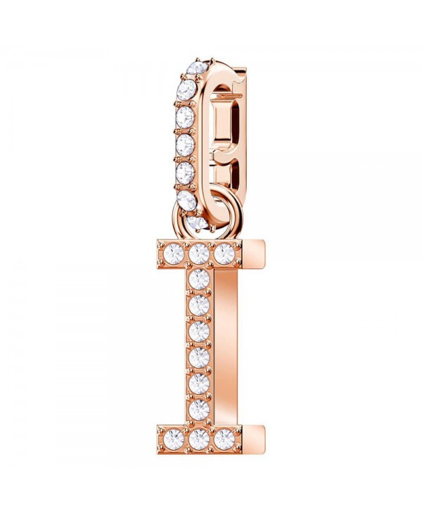 Swarovski Charm Lettera I Pavé Crystal | Placcato Oro Rosa | Collezione Remix